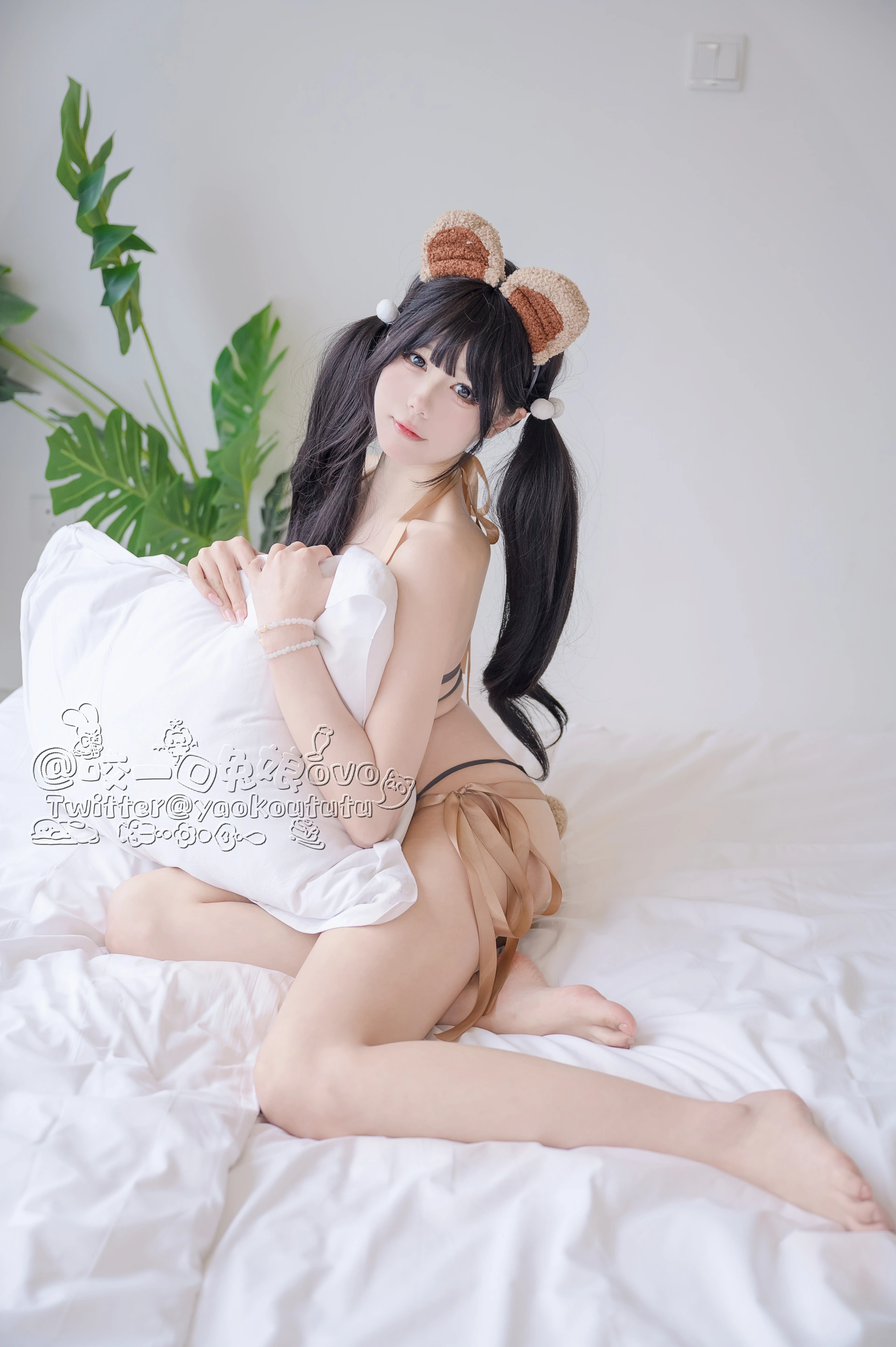 咬一口兔娘(黏黏团子兔) - NO.010 小熊睡衣 2
